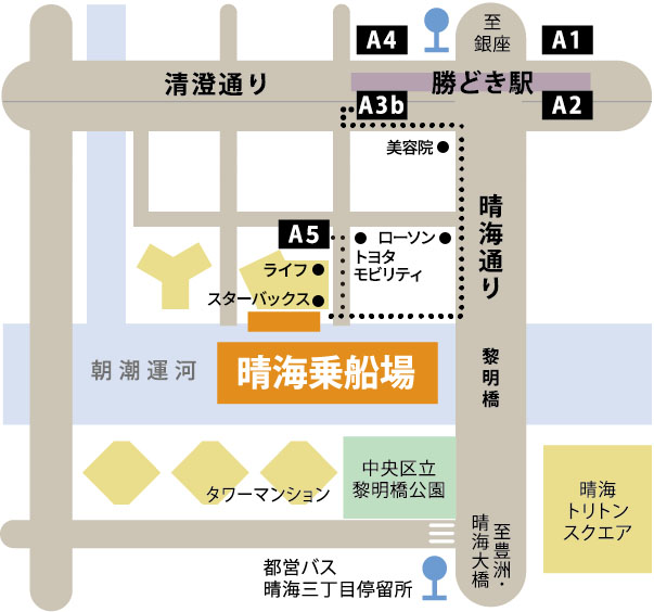 晴海乗船場 地図