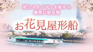 屋上スカイデッキ船から優雅に桜見物
