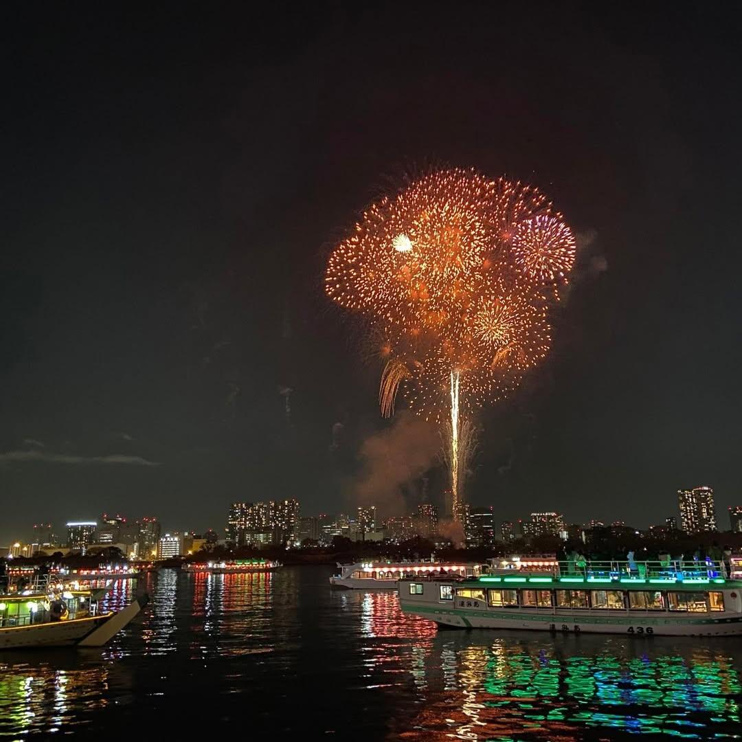 屋形船 お台場 隅田川花火